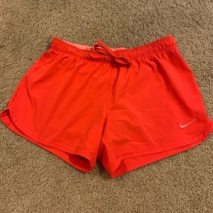 Coral Nike Dri-Fit Shorts with Built in Spandex